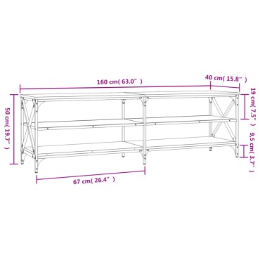 vidaXL Έπιπλο Τηλεόρασης Sonoma Δρυς 160x40x50cm Επεξ. Ξύλο