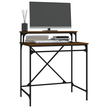 vidaXL Γραφείο Καφέ Δρυς 80x50x90cm από Επεξεργασμένο Ξύλο 1 τεμ.