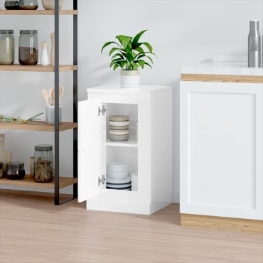 vidaXL Ντουλάπι Γυαλιστερό Λευκό 37,5x35,5x67,5cm Επεξεργασμένο Ξύλο 1 τεμ.