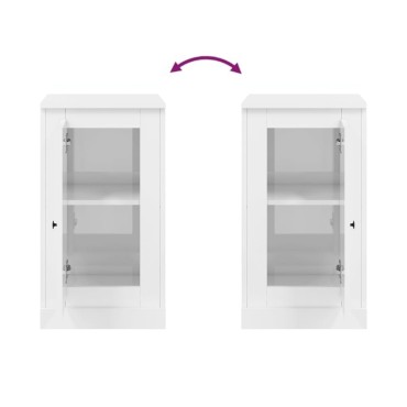 vidaXL Ντουλάπι Γυαλιστερό Λευκό 37,5x35,5x67,5cm Επεξεργασμένο Ξύλο 1 τεμ.
