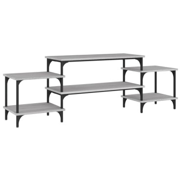vidaXL Έπιπλο Τηλεόρασης Γκρι Sonoma 157x35x52cm Επεξεργασμένο Ξύλο