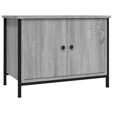 vidaXL Έπιπλο Τηλεόρασης με Πόρτες Γκρι Sonoma 60x35x45cm Επεξ. Ξύλο