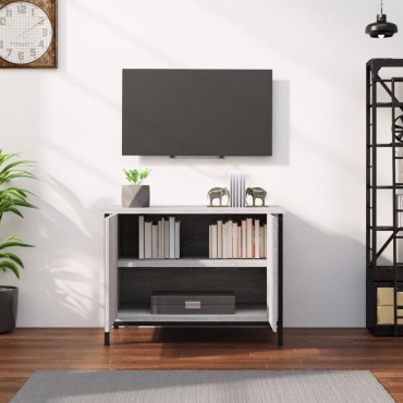 vidaXL Έπιπλο Τηλεόρασης με Πόρτες Γκρι Sonoma 60x35x45cm Επεξ. Ξύλο