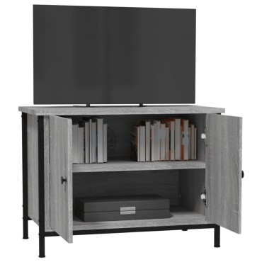 vidaXL Έπιπλο Τηλεόρασης με Πόρτες Γκρι Sonoma 60x35x45cm Επεξ. Ξύλο