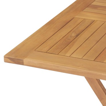 vidaXL Σετ Τραπεζαρίας Κήπου 5 τεμ. από Μασίφ Ξύλο Teak 43x42cm