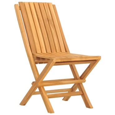 vidaXL Καρέκλες Κήπου Πτυσσόμενες 4 τεμ. 47x47x89cm Μασίφ Ξύλο Teak