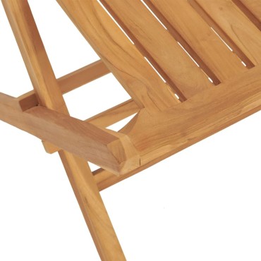 vidaXL Καρέκλες Κήπου Πτυσσόμενες 4 τεμ. 47x47x89cm Μασίφ Ξύλο Teak