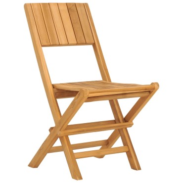 vidaXL Καρέκλες Κήπου Πτυσσόμενες 4 τεμ. 47x61x90cm Μασίφ Ξύλο Teak