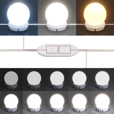 vidaXL Μπουντουάρ με LED Γκρι Sonoma 90x50x132,5cm Επεξ. Ξύλο 1 τεμ.