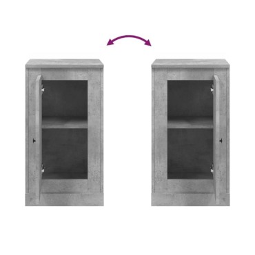 vidaXL Ντουλάπι Γκρι Σκυροδέματος 37,5x35,5x67,5cm από Επεξεργ. Ξύλο 1 τεμ.