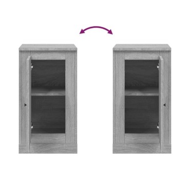 vidaXL Ντουλάπι Sonoma Γκρι 37,5x35,5x67,5cm Επεξεργασμένο Ξύλο 1 τεμ.
