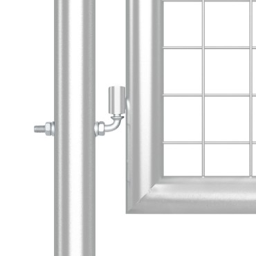 vidaXL Πόρτα Περίφραξης με Πλέγμα Ασημί 300 x 175 εκ. Γαλβαν. Χάλυβας