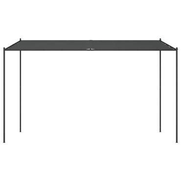 vidaXL Κιόσκι Ανθρακί 4x4 μ. 180 γρ/μ² από Ύφασμα και Ατσάλι
