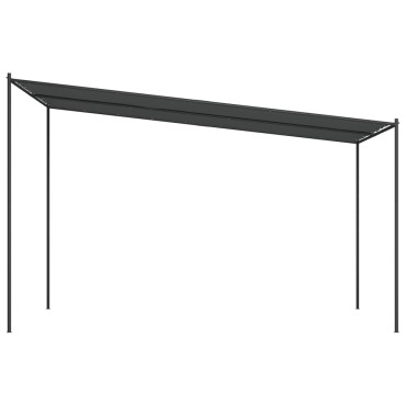 vidaXL Κιόσκι Ανθρακί 4x4 μ. 180 γρ/μ² από Ύφασμα και Ατσάλι
