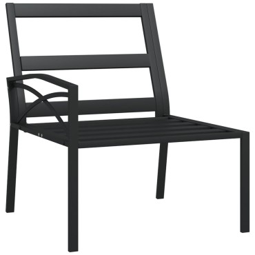 vidaXL Καρέκλες Κήπου 2 τεμ. 62x75x79cm Ατσάλι με Γκρι Μαξιλάρια Διθέσιος