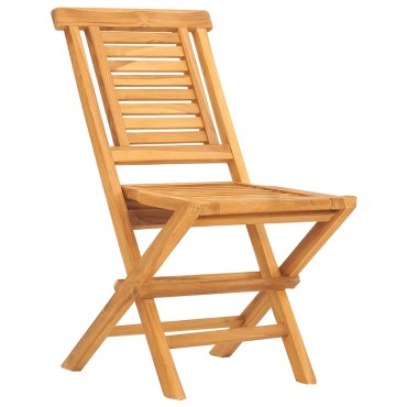 vidaXL Καρέκλες Κήπου Πτυσσόμενες 2 τεμ. 47x63x90cm Μασίφ Ξύλο Teak