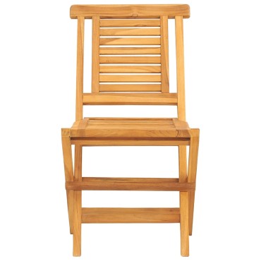 vidaXL Καρέκλες Κήπου Πτυσσόμενες 2 τεμ. 47x63x90cm Μασίφ Ξύλο Teak