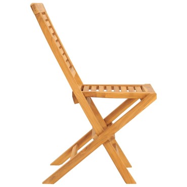 vidaXL Καρέκλες Κήπου Πτυσσόμενες 2 τεμ. 47x63x90cm Μασίφ Ξύλο Teak