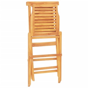 vidaXL Καρέκλες Κήπου Πτυσσόμενες 2 τεμ. 47x63x90cm Μασίφ Ξύλο Teak