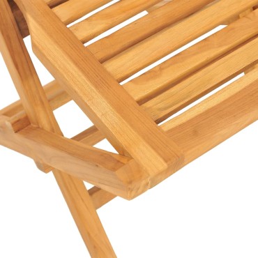 vidaXL Καρέκλες Κήπου Πτυσσόμενες 2 τεμ. 47x63x90cm Μασίφ Ξύλο Teak