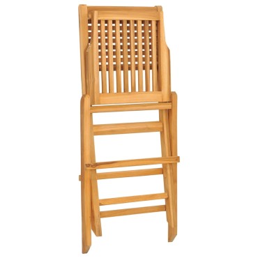 vidaXL Καρέκλες Κήπου Πτυσσόμενες 2 τεμ. 47x62x90cm Μασίφ Ξύλο Teak