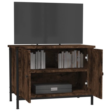 vidaXL Έπιπλο Τηλεόρασης με Πόρτες Καφέ Δρυς 60x35x45cm Επεξ. Ξύλο