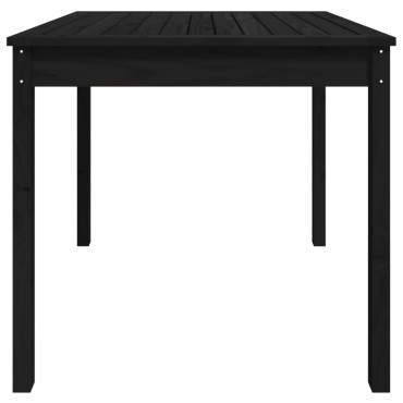 vidaXL Τραπέζι Κήπου Μαύρο 82,5x82,5x76cm από Μασίφ Ξύλο Πεύκου 1 τεμ.