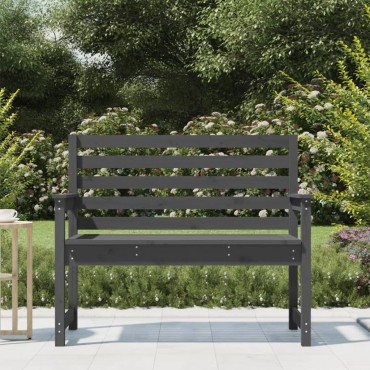 vidaXL Παγκάκι Κήπου Γκρι 109x48x91,5cm από Μασίφ Ξύλο Πεύκου 1 τεμ.