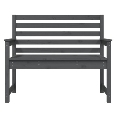vidaXL Παγκάκι Κήπου Γκρι 109x48x91,5cm από Μασίφ Ξύλο Πεύκου 1 τεμ.