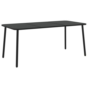 vidaXL Τραπέζι Κήπου Ανθρακί 165x80x71cm Ατσάλινο 1 τεμ.