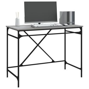 vidaXL Γραφείο Γκρι Sonoma 100x50x75cm από Επεξεργασμένο Ξύλο 1 τεμ.
