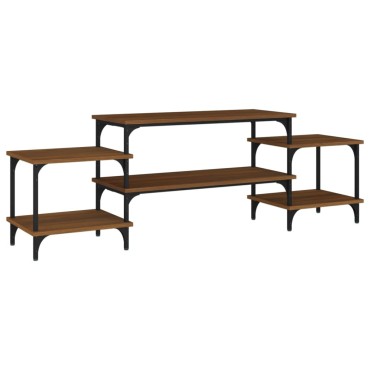 vidaXL Έπιπλο Τηλεόρασης Καφέ Δρυς 157x35x52cm Επεξεργασμένο Ξύλο