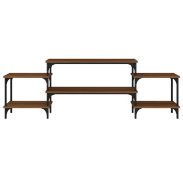 vidaXL Έπιπλο Τηλεόρασης Καφέ Δρυς 157x35x52cm Επεξεργασμένο Ξύλο