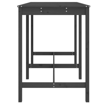 vidaXL Τραπέζι Κήπου Γκρι 159,5x82,5x110cm από Μασίφ Ξύλο Πεύκου 1 τεμ.