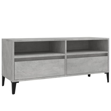 vidaXL Έπιπλο Τηλεόρασης Γκρι Σκυρ. 100x34,5x44,5cm Επεξ. Ξύλο