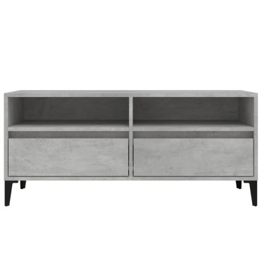 vidaXL Έπιπλο Τηλεόρασης Γκρι Σκυρ. 100x34,5x44,5cm Επεξ. Ξύλο