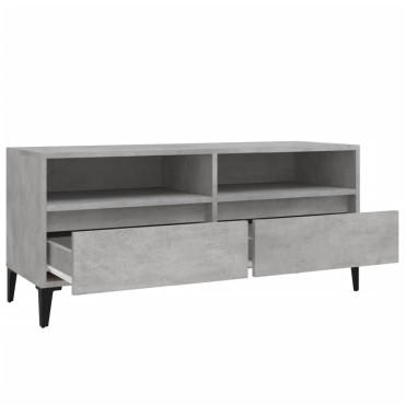 vidaXL Έπιπλο Τηλεόρασης Γκρι Σκυρ. 100x34,5x44,5cm Επεξ. Ξύλο