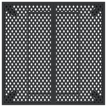 vidaXL Τραπέζι Κήπου Ανθρακί 100x100x72cm Ατσάλινο 1 τεμ.