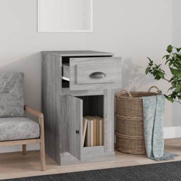 vidaXL Ντουλάπι με Συρτάρι Γκρι Sonoma 40x50x75cm Επεξεργ. Ξύλο 1 τεμ.