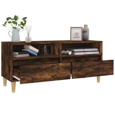 vidaXL Έπιπλο Τηλεόρασης Καπνιστή Δρυς 100x34,5x44,5cm Επεξ. Ξύλο