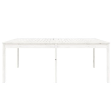 vidaXL Τραπέζι Κήπου Λευκό 203,5x100x76cm από Μασίφ Ξύλο Πεύκου 1 τεμ.
