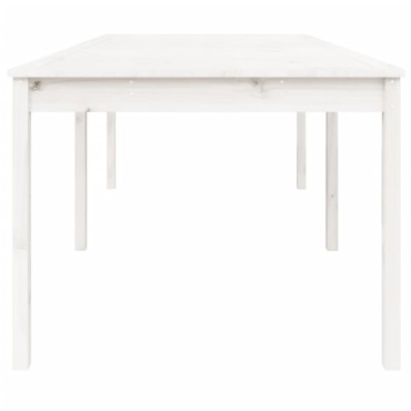 vidaXL Τραπέζι Κήπου Λευκό 203,5x100x76cm από Μασίφ Ξύλο Πεύκου 1 τεμ.