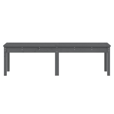 vidaXL Πάγκος Κήπου Διθέσιος Γκρι 159,5x44x45cm Μασίφ Ξύλο Πεύκου