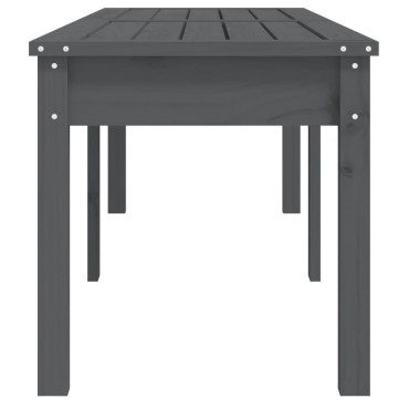 vidaXL Πάγκος Κήπου Διθέσιος Γκρι 159,5x44x45cm Μασίφ Ξύλο Πεύκου
