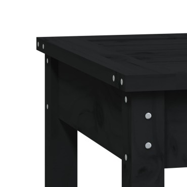 vidaXL Πάγκος Κήπου Διθέσιος Μαύρο 159,5x44x45cm Μασίφ Ξύλο Πεύκου