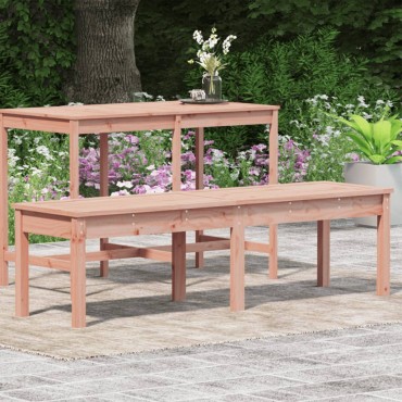 vidaXL Πάγκος Κήπου Διθέσιος 159,5x44x45cm Μασίφ Ξύλο Ψευδοτσούγκας