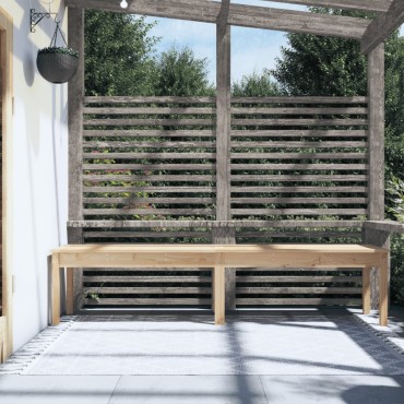 vidaXL Πάγκος Κήπου Διθέσιος 203,5x44x45cm Μασίφ Ξύλο Πεύκου