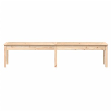 vidaXL Πάγκος Κήπου Διθέσιος 203,5x44x45cm Μασίφ Ξύλο Πεύκου