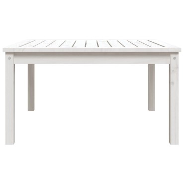 vidaXL Τραπέζι Κήπου Λευκό 82,5x82,5x45cm από Μασίφ Ξύλο Πεύκου 1 τεμ.
