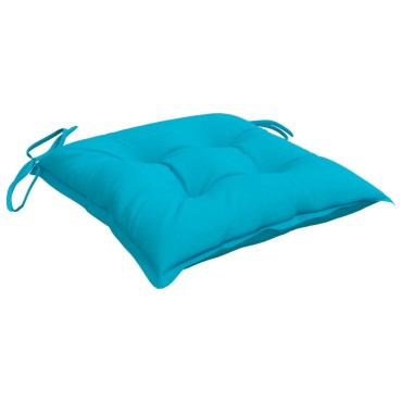 vidaXL Μαξιλάρια Καρέκλας 4 τεμ. Τιρκουάζ 50x50x7cm Oxford Ύφασμα